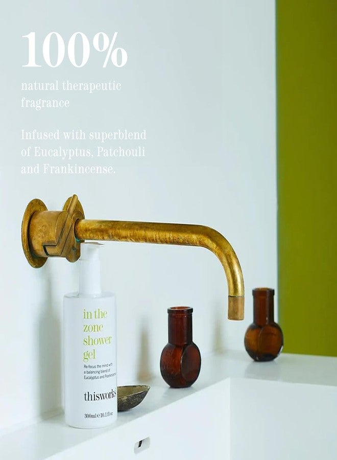 مجموعة لوشن الجسم وجل الاستحمام من ذيس ووركس إن ذا زون: مرطب للجسم وغسول منعش للجسم مع زيوت عطرية، الأوكالبتوس واللبان، نباتي، 290 مل لكل منهما - Image 5